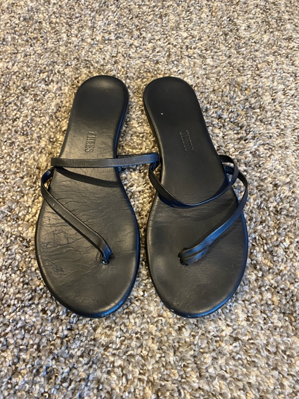 TKEES Minimalist Black Women's Slide Sandals